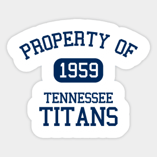 Property of Tennessee Titans Sticker